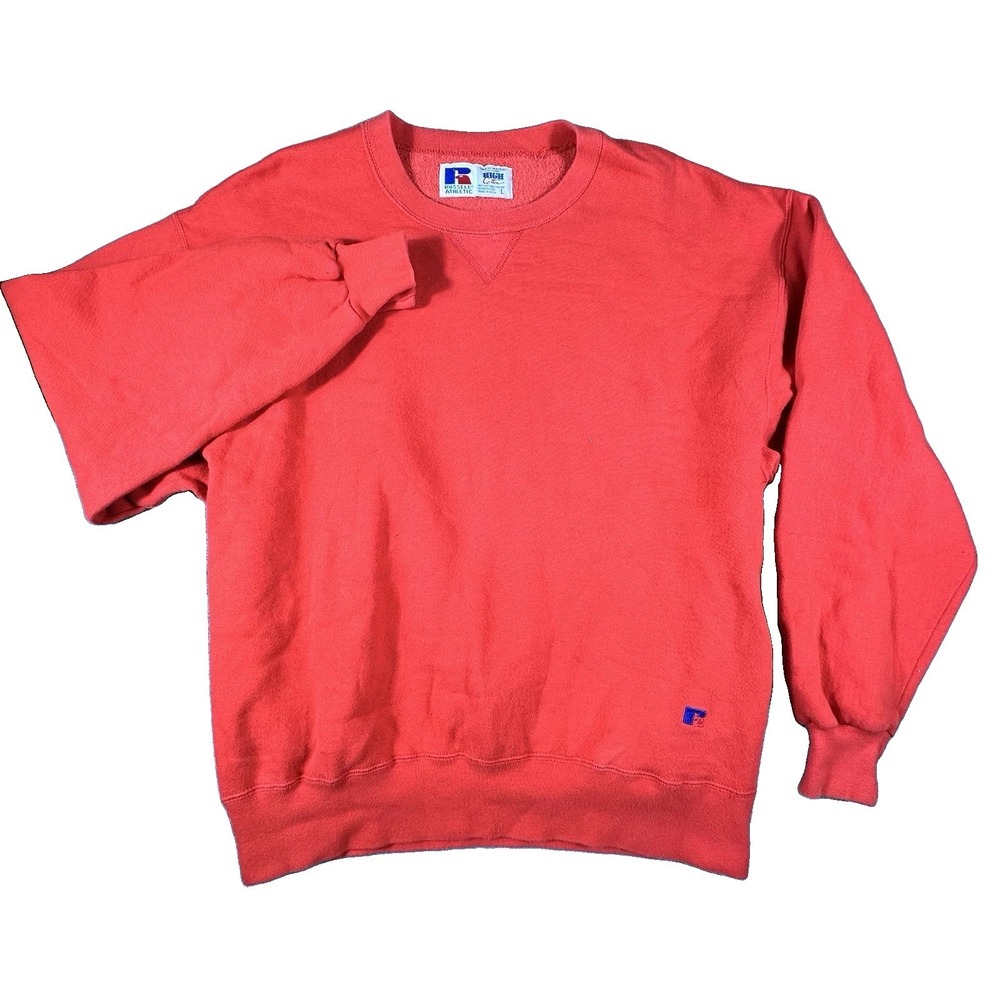Vintage Russell Athletic Sweatshirt Men's Large Red Made In USA 90s Skate Grunge